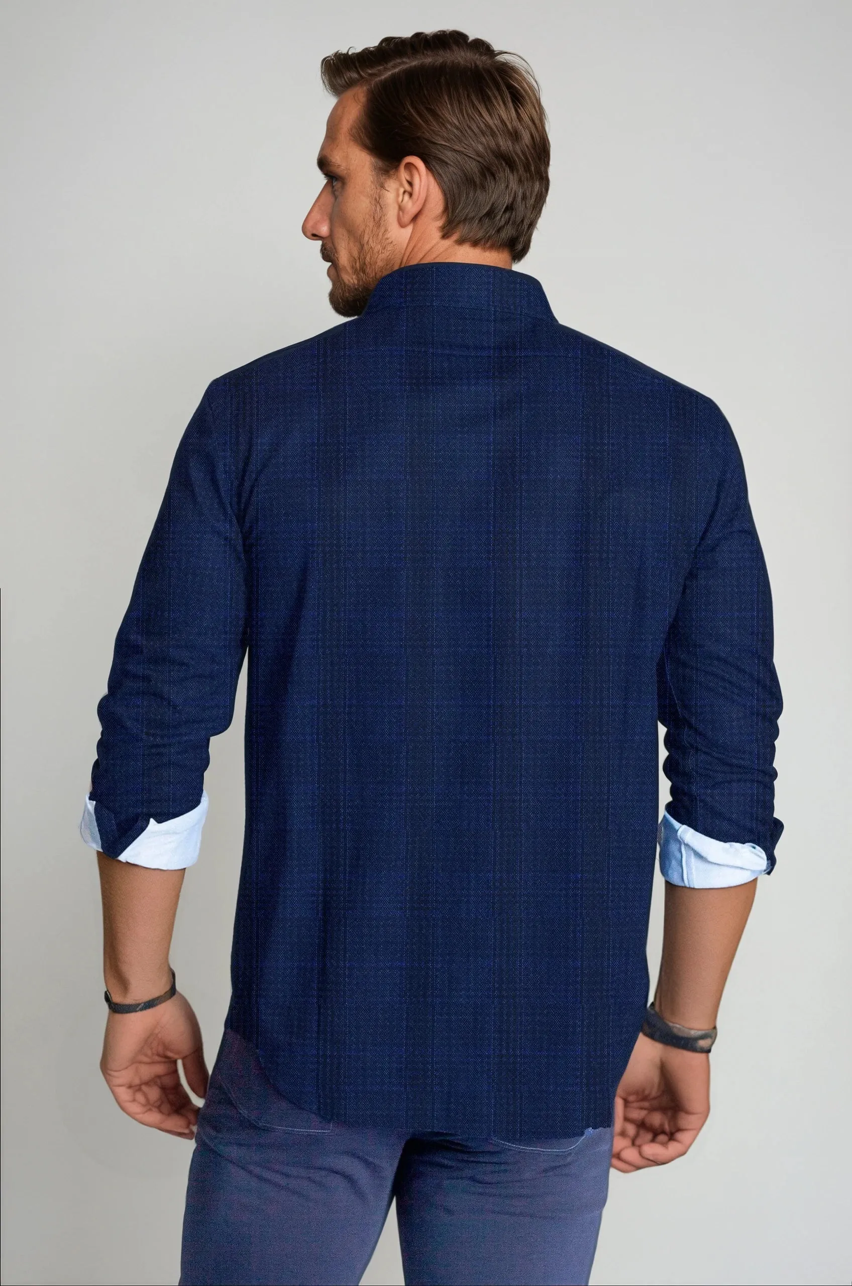 Moody Blues Plaid Long Sleeve Tech Shirt