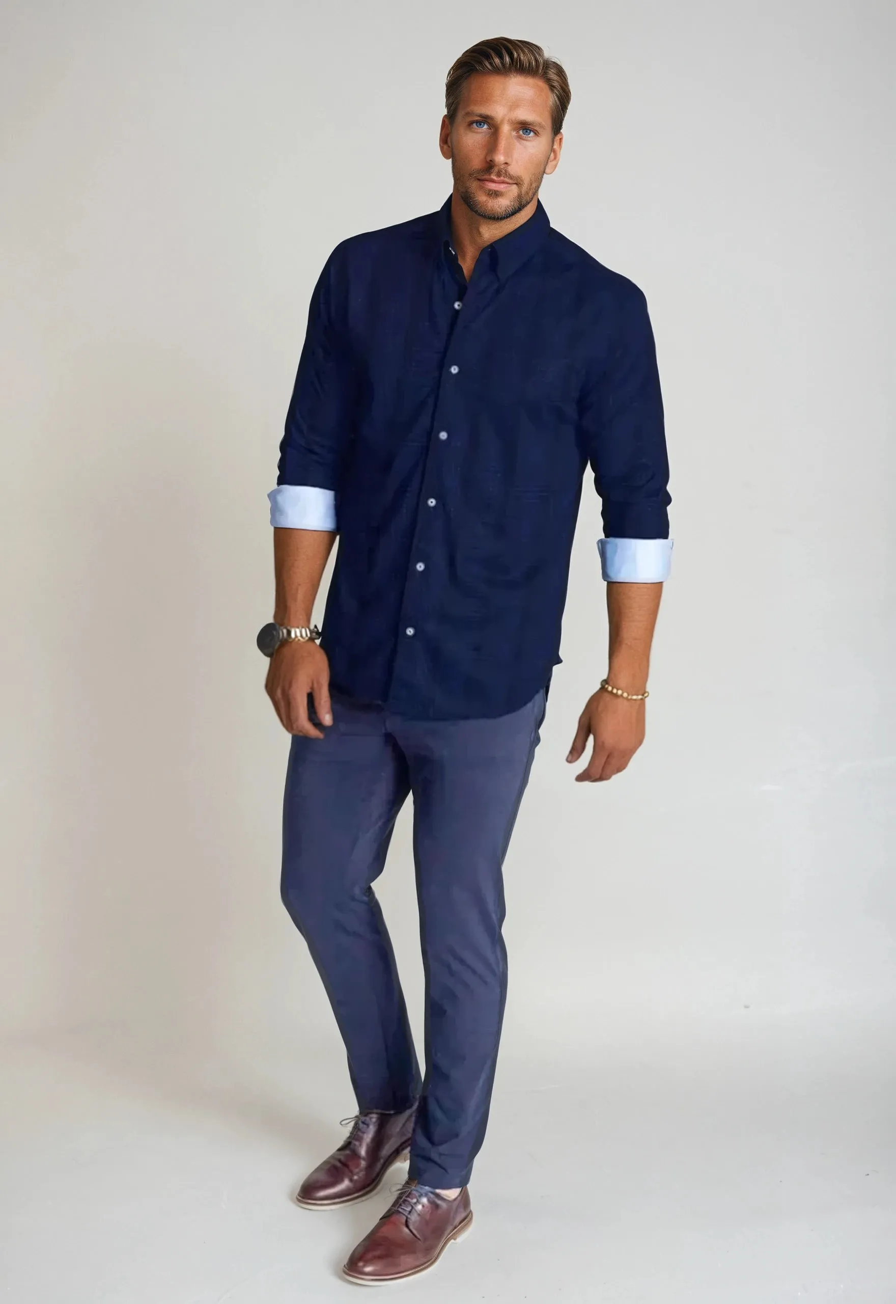 Moody Blues Plaid Long Sleeve Tech Shirt