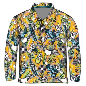 Music | Eat Drink Rock Repeat Orange Fishing Shirt