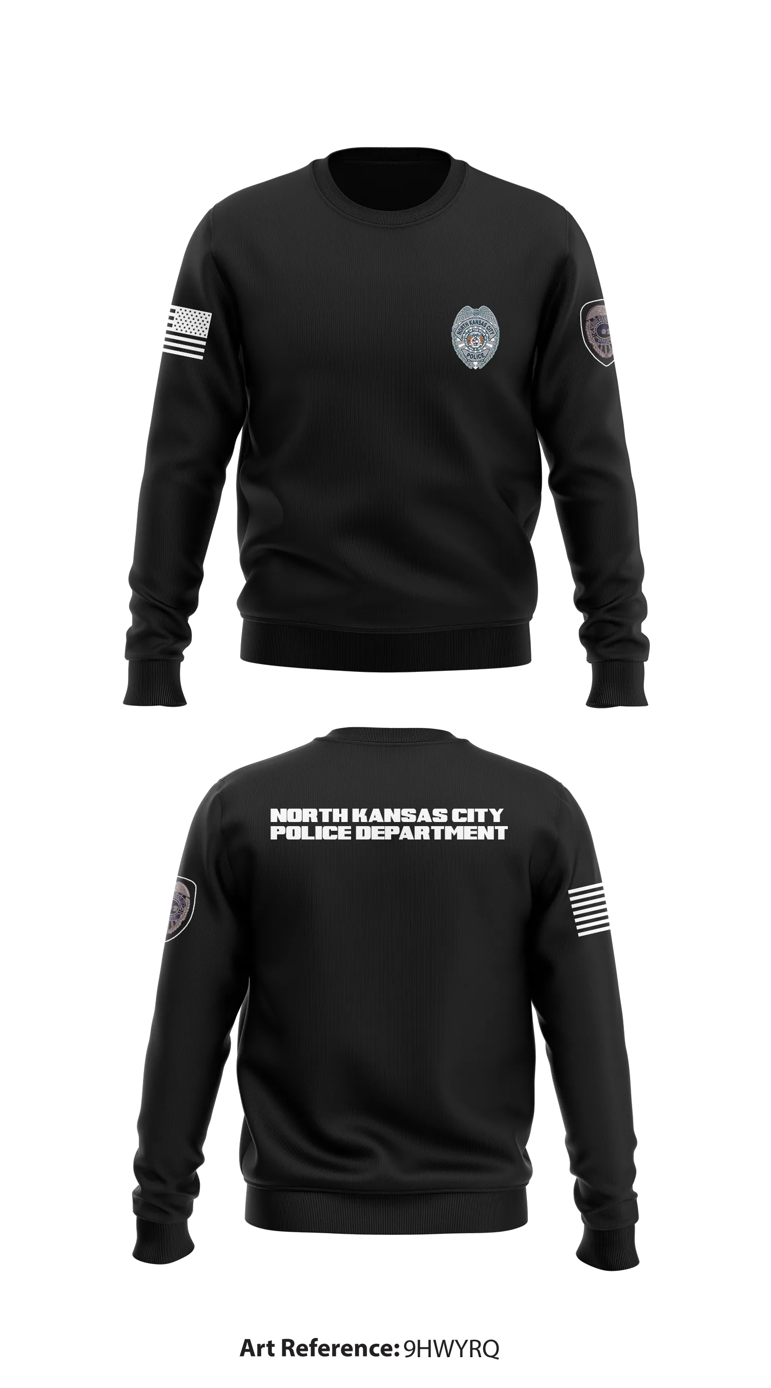 North Kansas City Police Department Store 1 Core Men's Crewneck Performance Sweatshirt - 9hWYrQ
