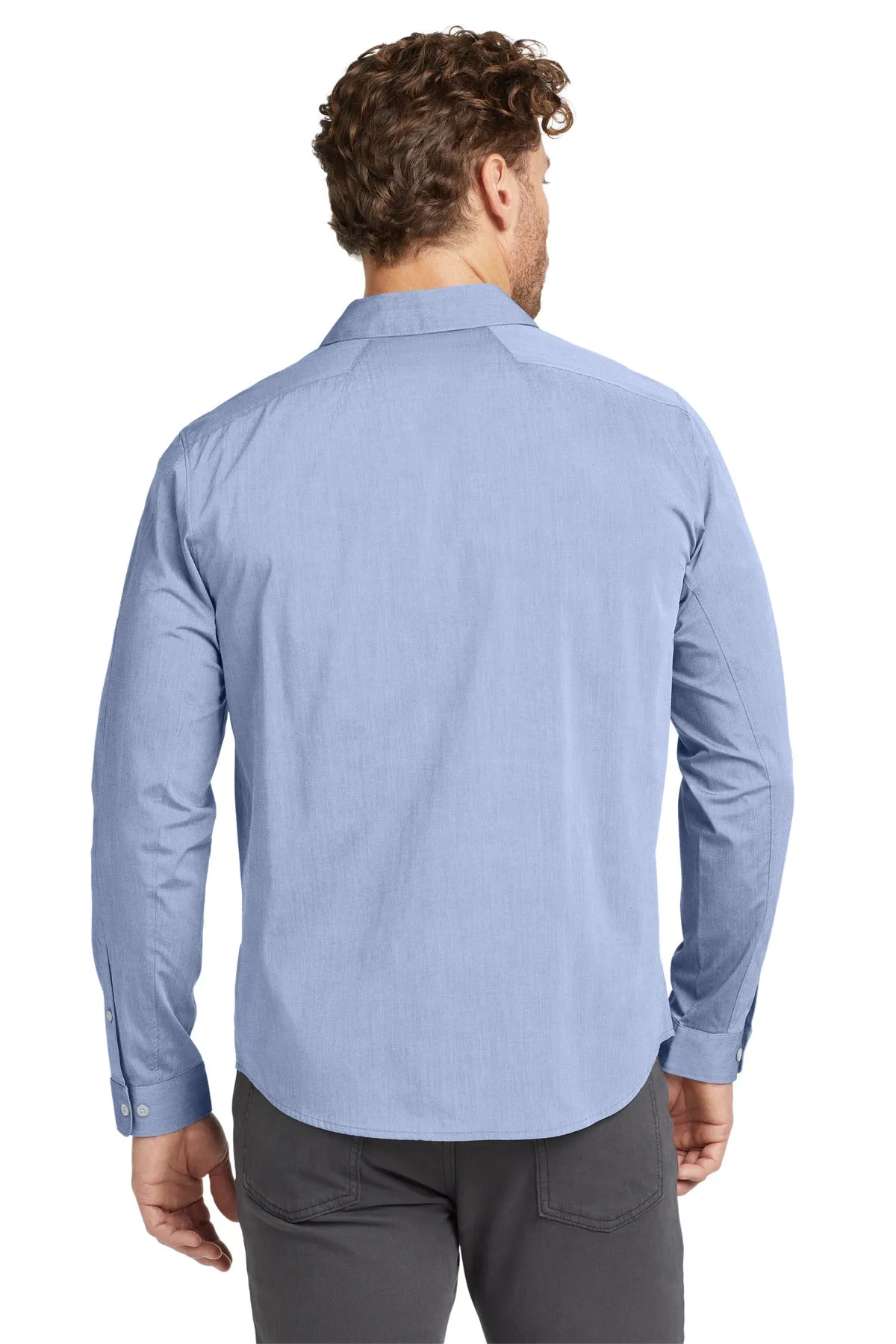 OGIO  Commuter Woven Shirt. OG1002 Metal Blue Heather