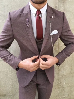 Olympia Claret Red Slim Fit Suit: Elevate Your Style
