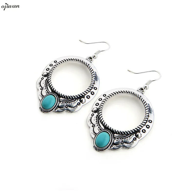 oorbellen Ethnic Earrings aritos Gypsy Earrings Women Tribal Earrings Hippie Indian Native American Jewelry Navajo Boho Earrings