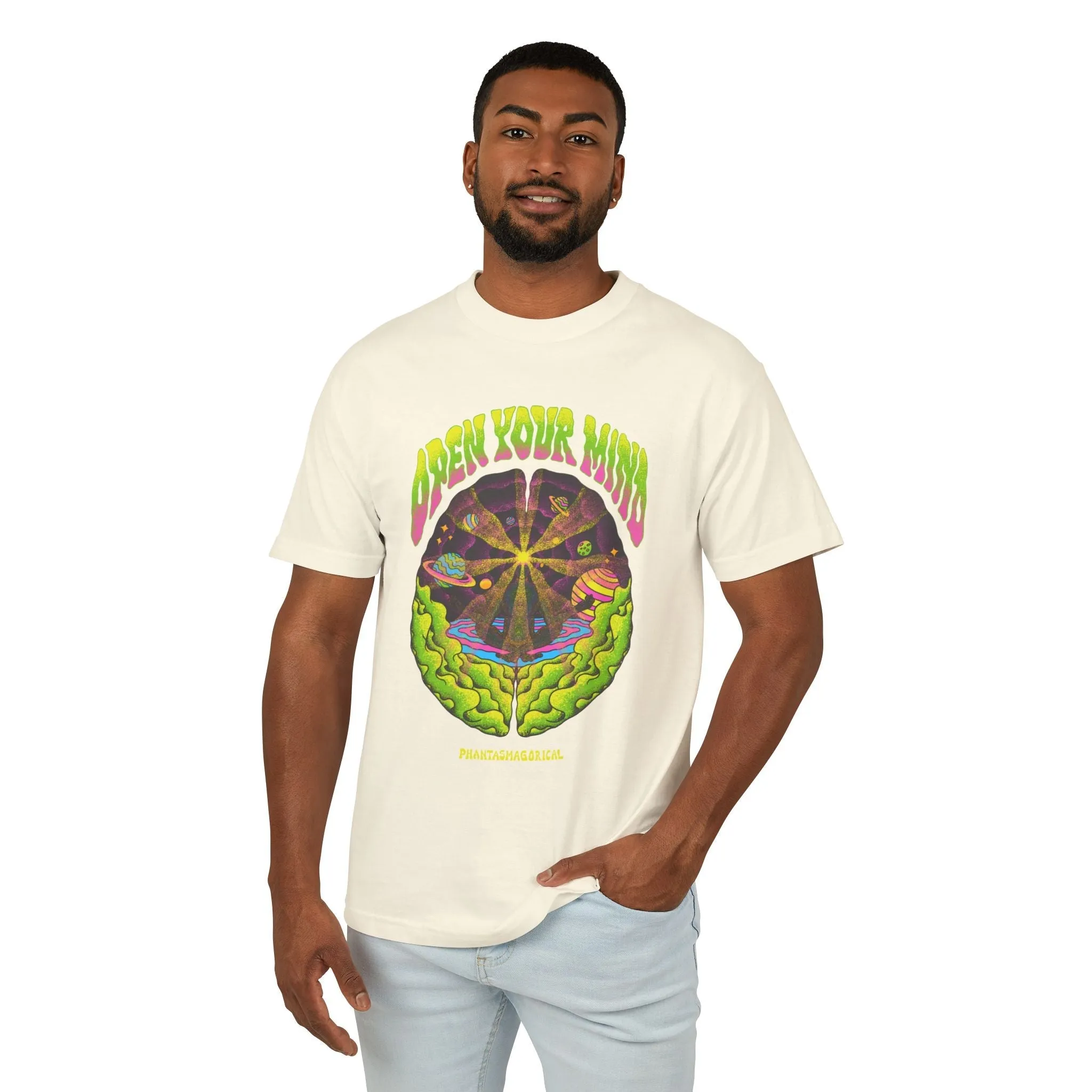 Open Your Mind - Unisex Garment-Dyed Heavyweight Cotton Tee