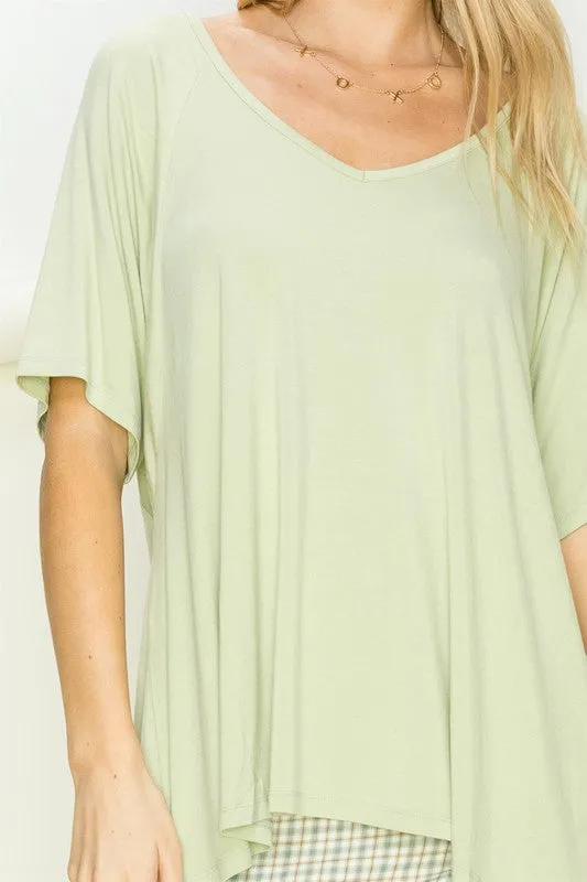 Oversized Short Sleeve Top