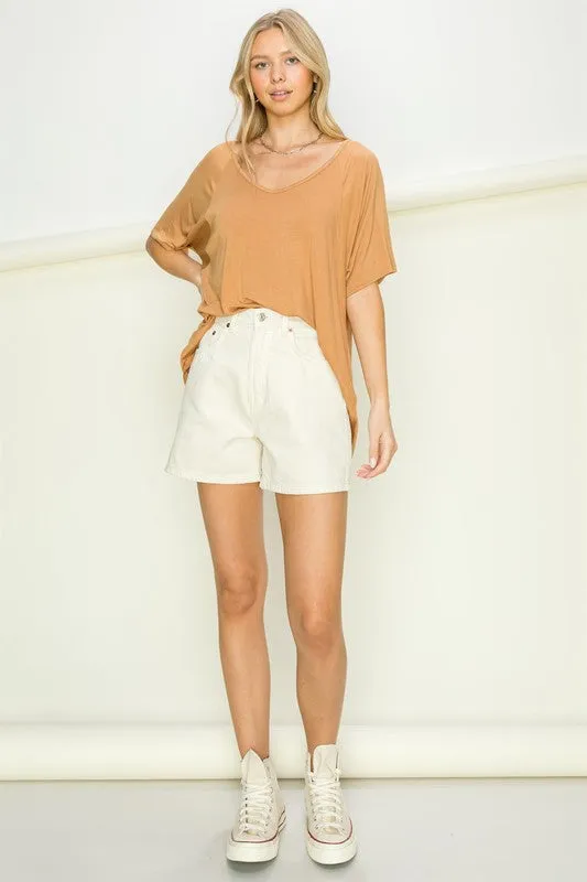 Oversized Short Sleeve Top