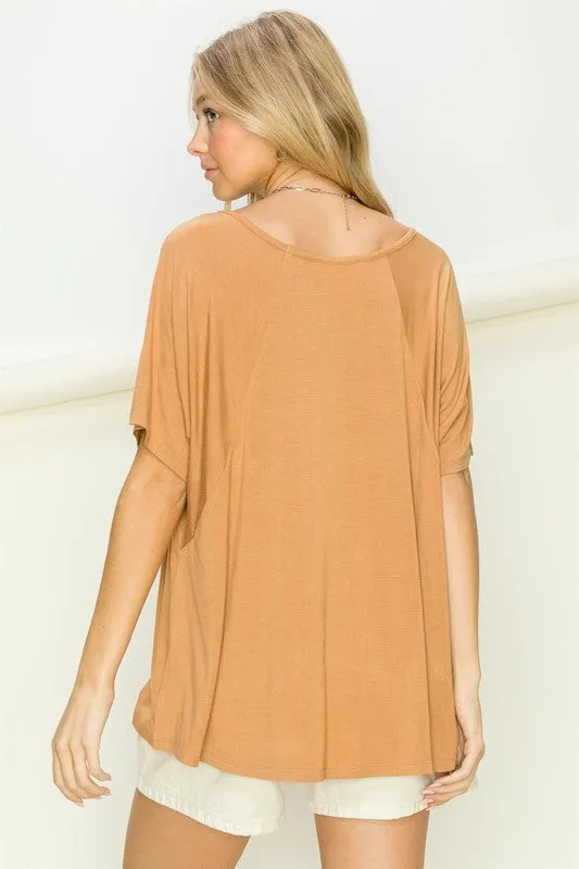 Oversized Short Sleeve Top