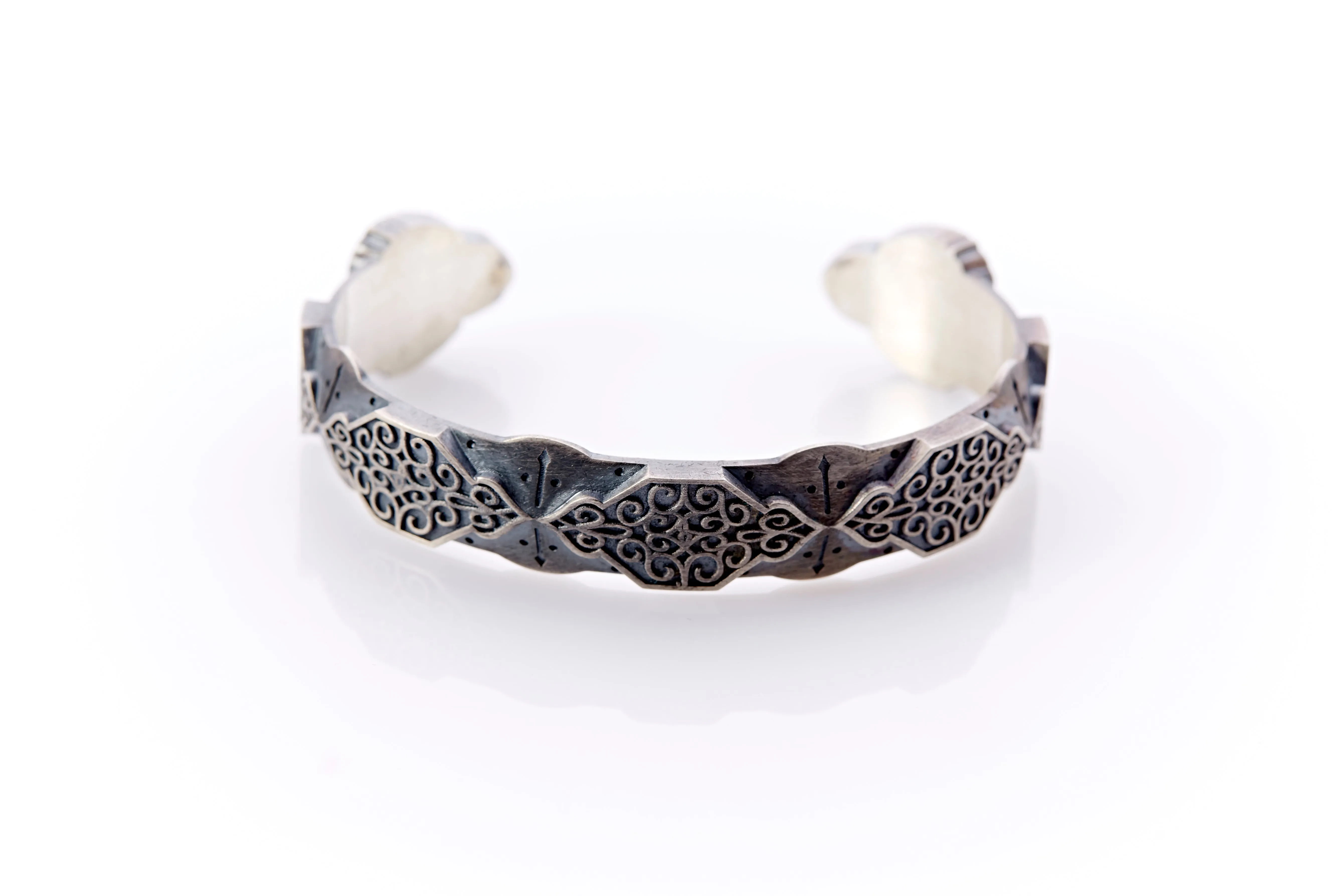 Oxidised Silver - Sleeping Beauty Turquoise Scarab Beetle Cuff