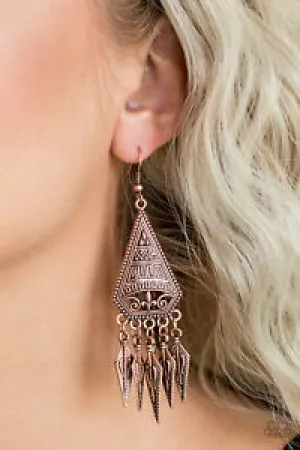 Paparazzi Me Oh MAYAN Earrings Copper