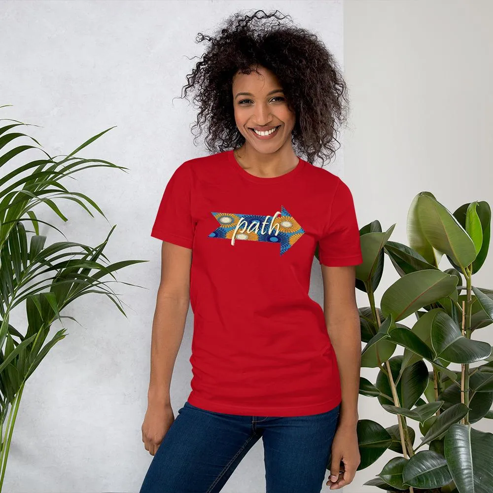 Path African Print Color Short-Sleeve Unisex T-Shirt