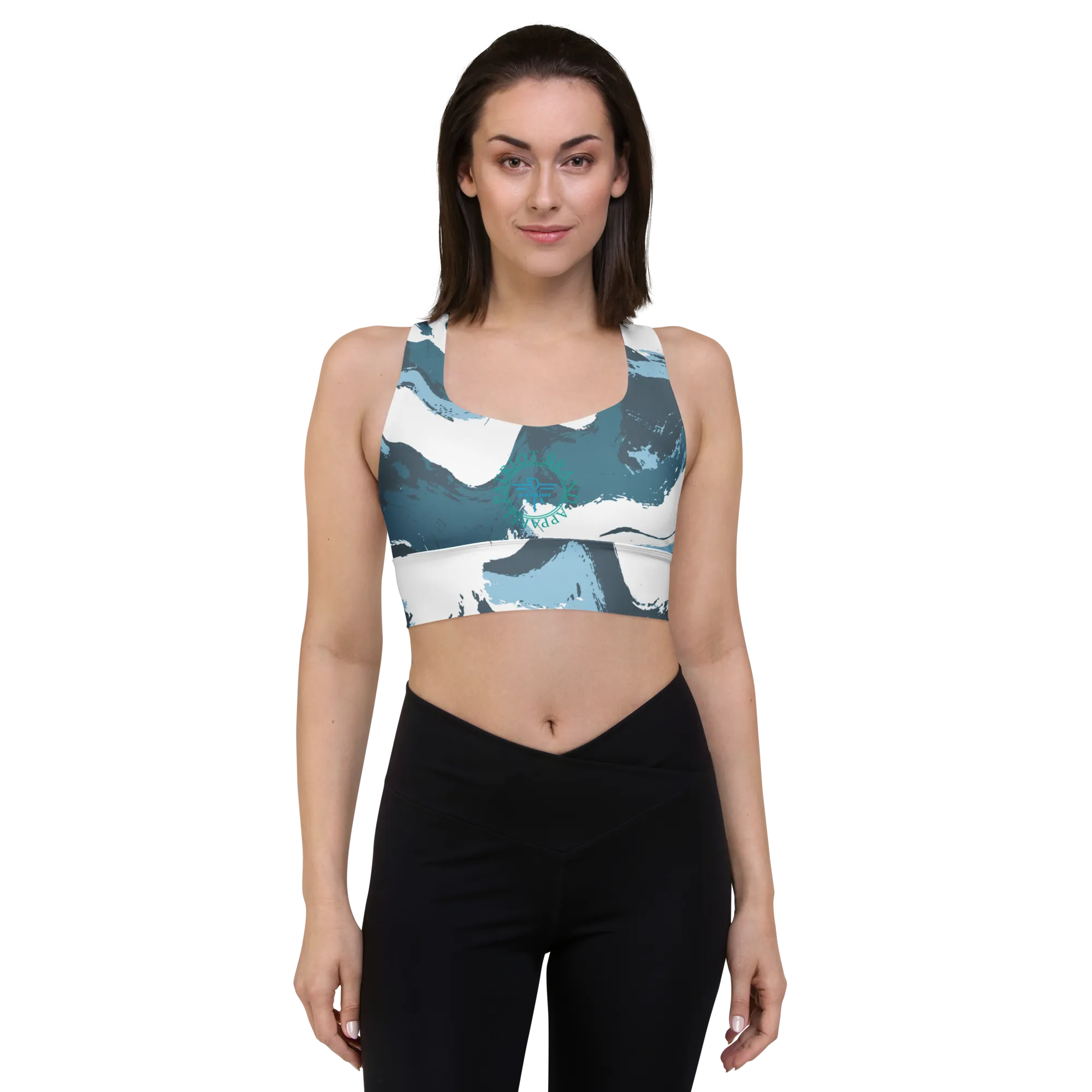 Patriot Marbled Earth Longline sports bra