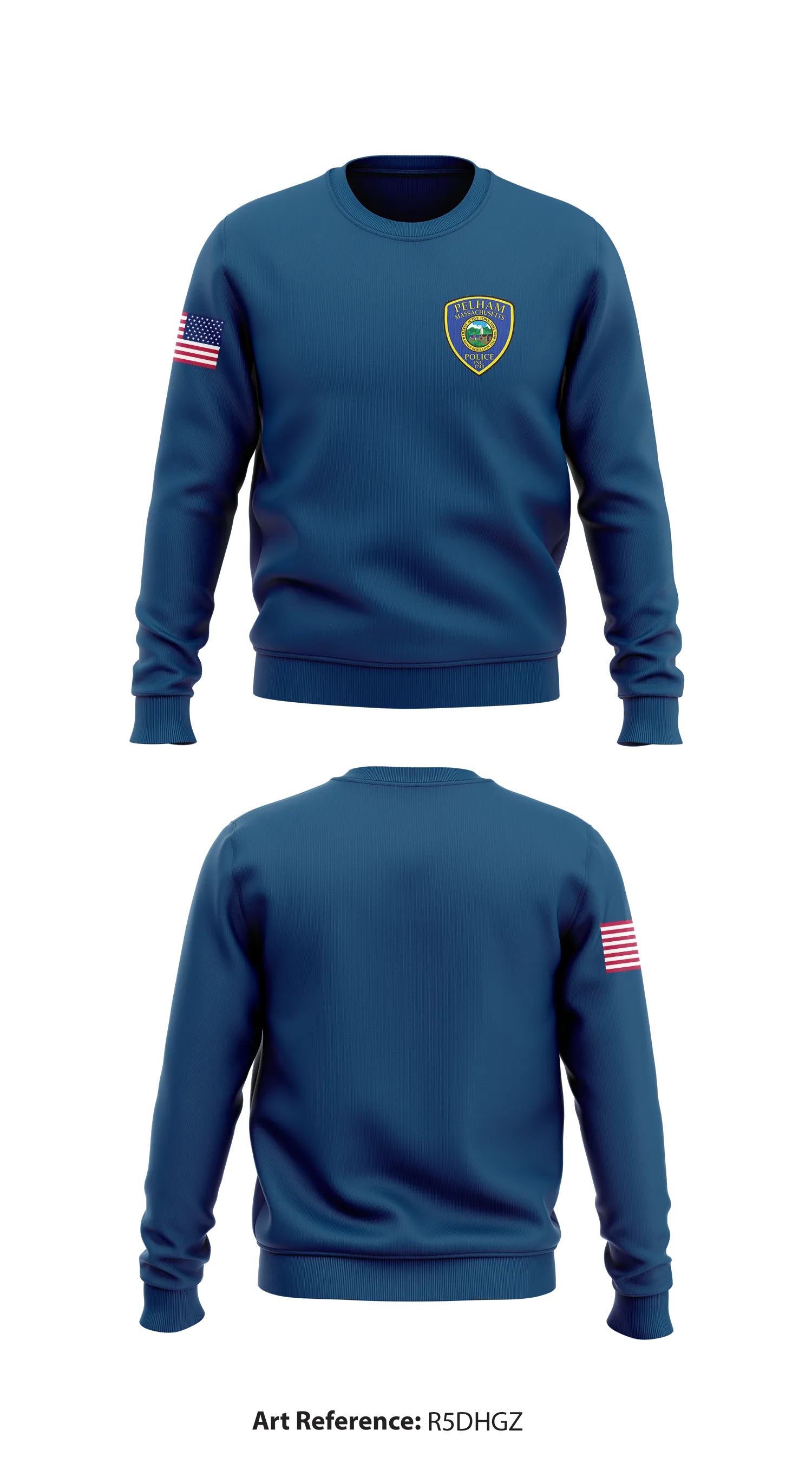 Pelham Police Department, Pelham Massachusetts  Store 1 Core Men's Crewneck Performance Sweatshirt - R5DhGZ