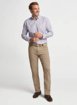 Peter Millar Signature Sateen Five-Pocket Pant - Grain