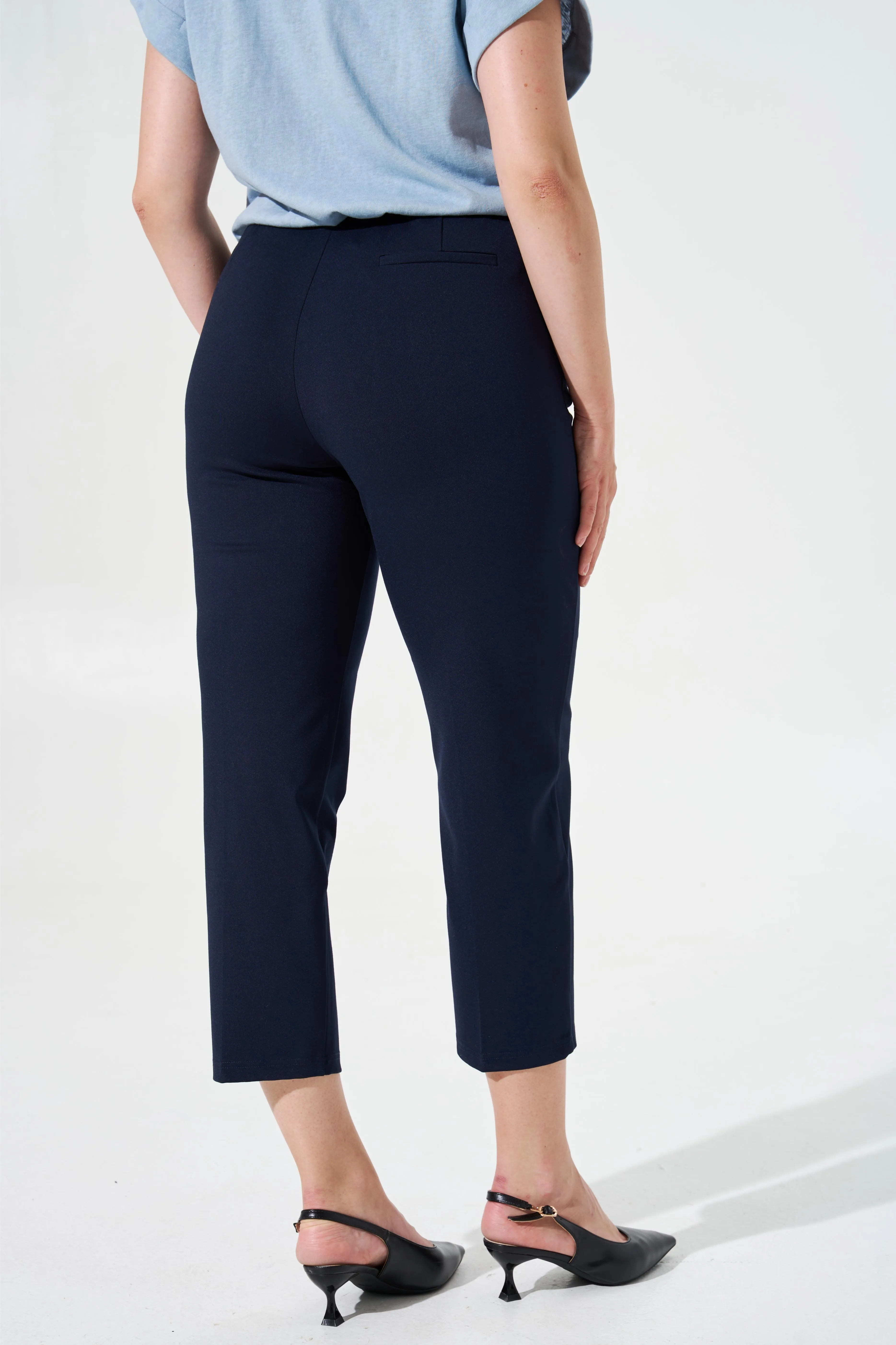 [Petite Collection] Cooling & Breathable, Wrinkle-Free Suit Trouser With Stretchable Waistband & Pockets