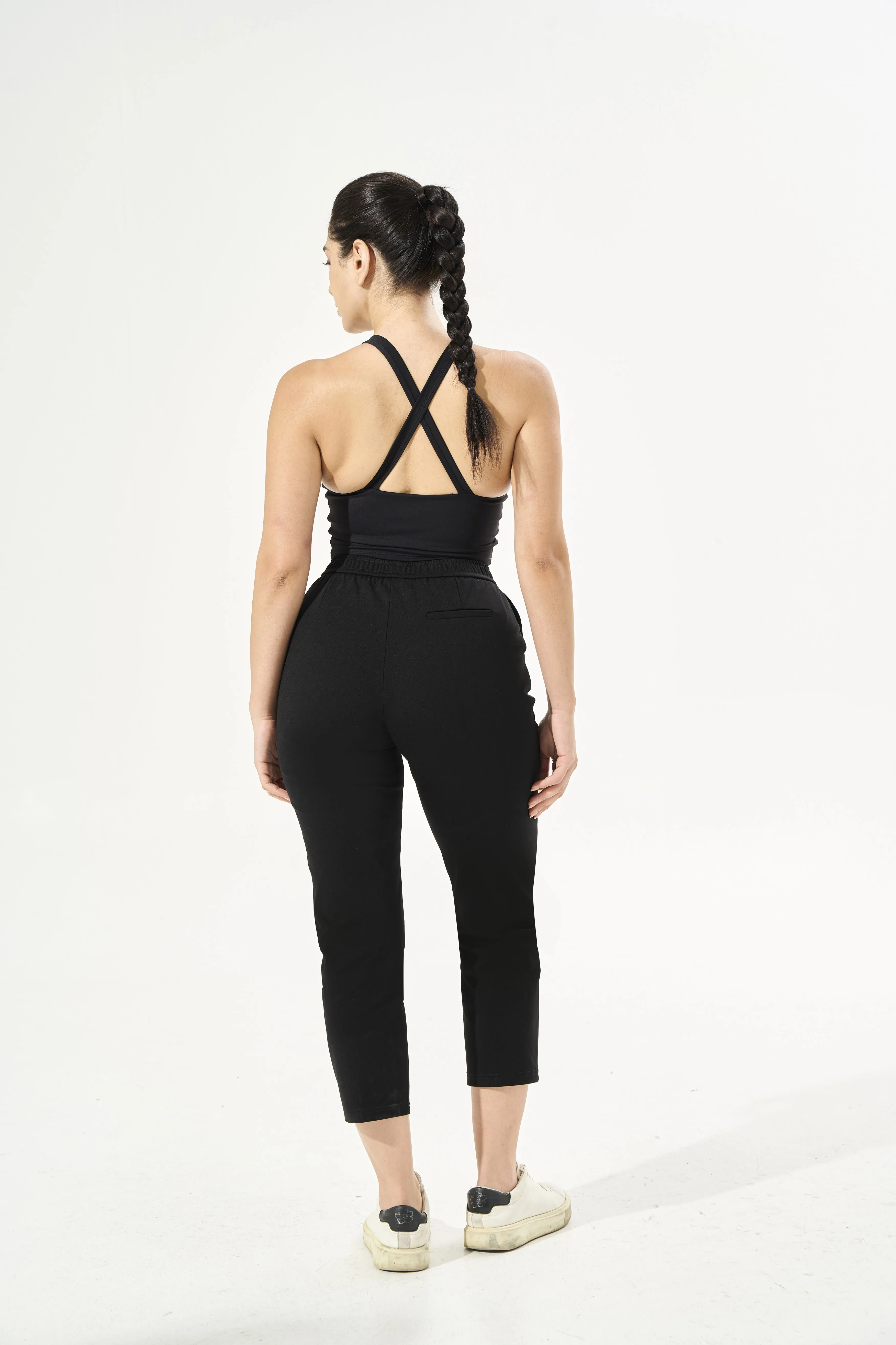 [Petite Collection] Cooling & Breathable, Wrinkle-Free Suit Trouser With Stretchable Waistband & Pockets