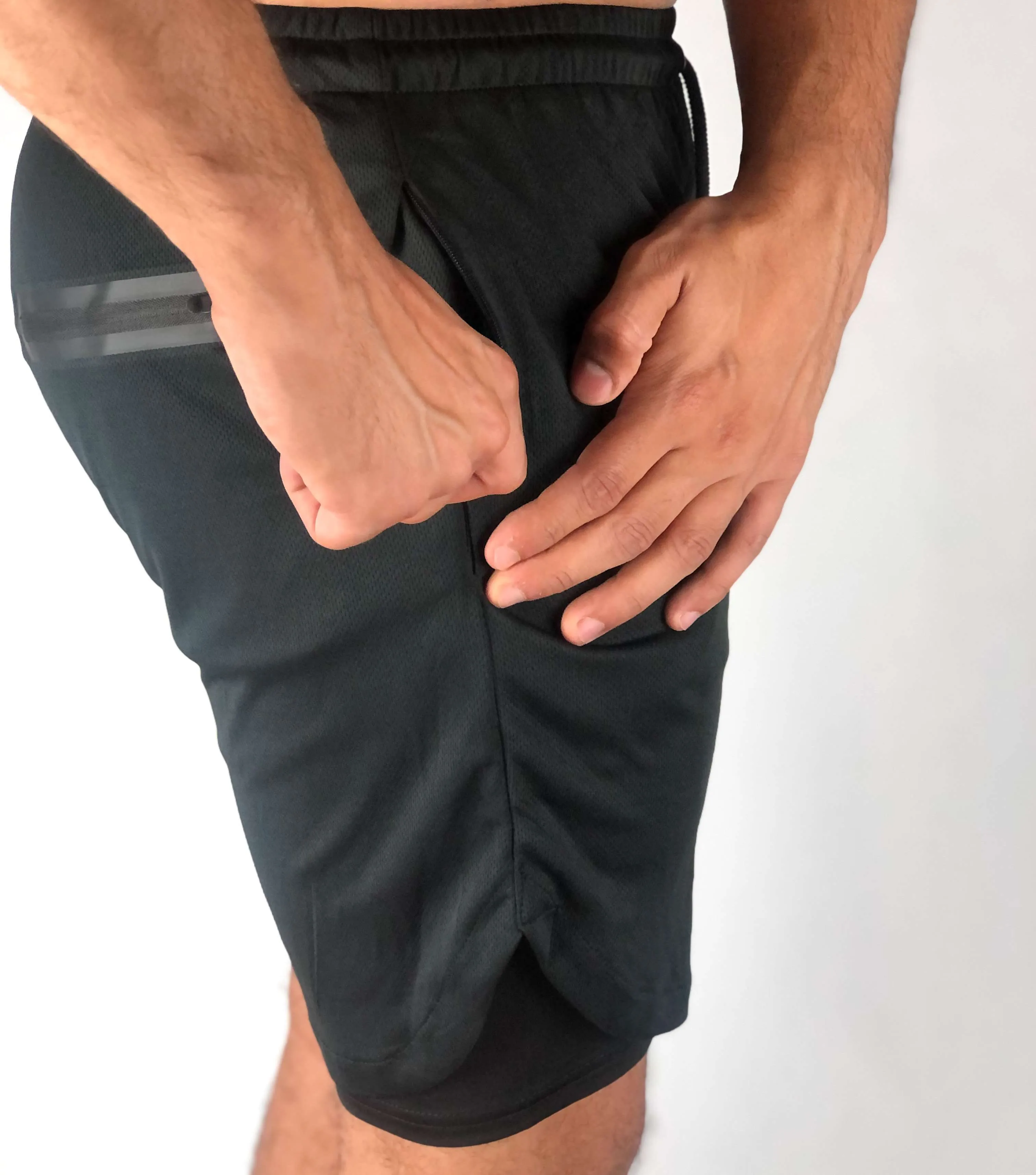 Premium Shorts w/ Compression - Black