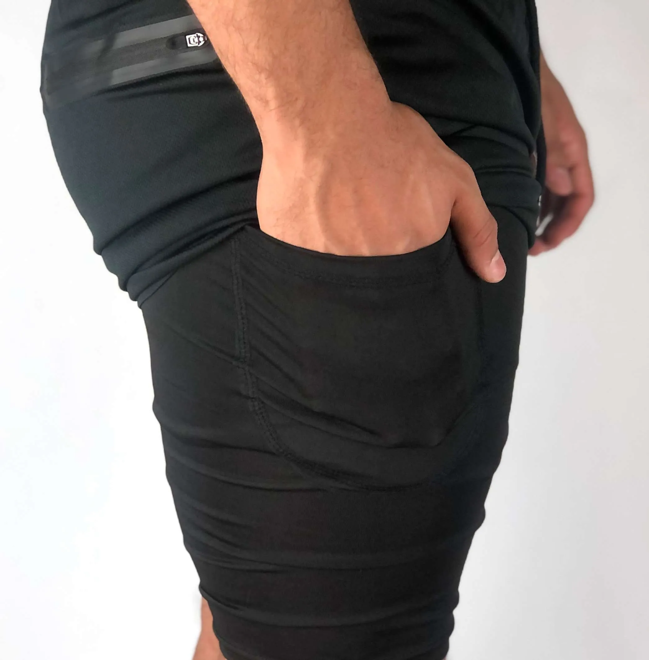 Premium Shorts w/ Compression - Black