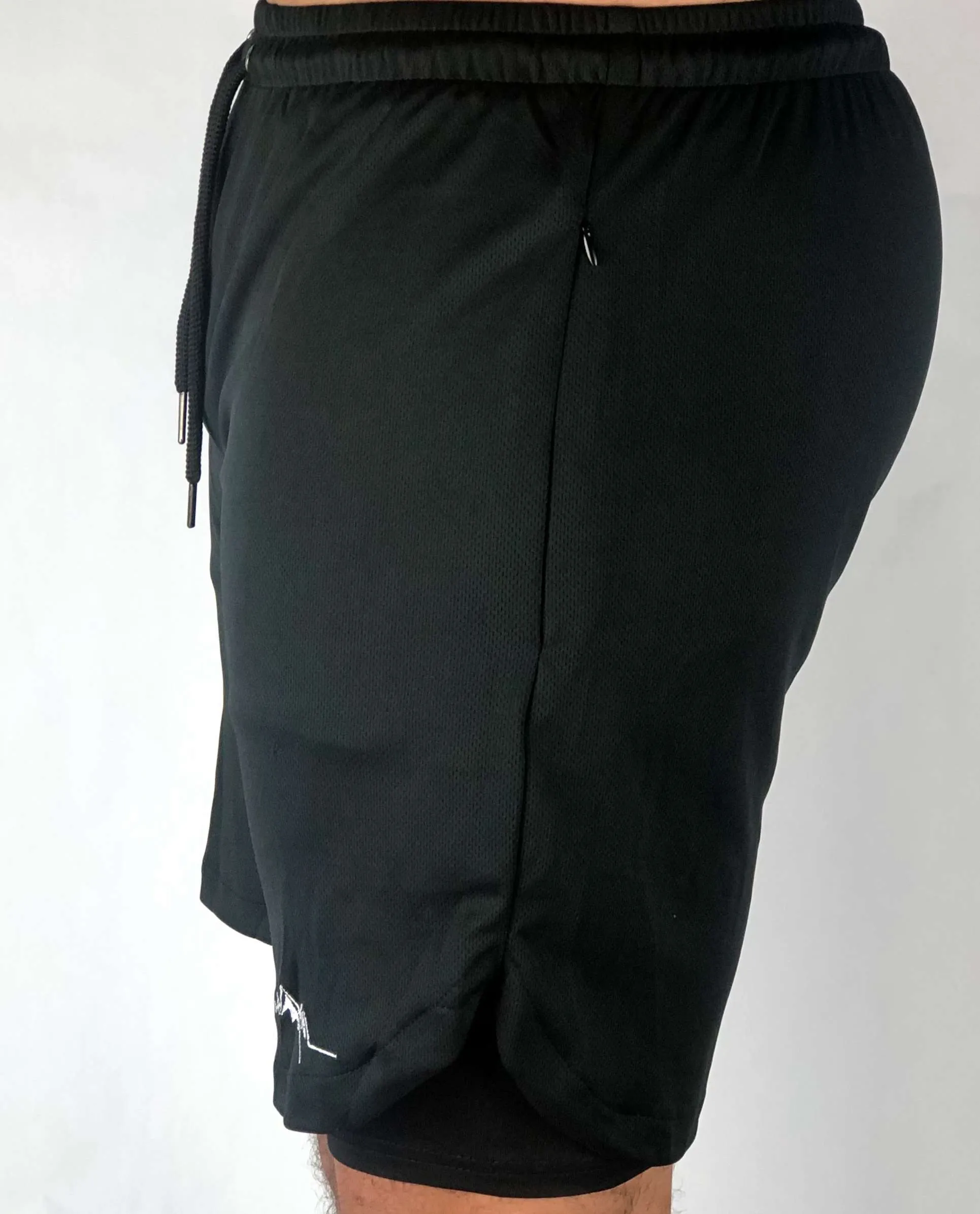 Premium Shorts w/ Compression - Black
