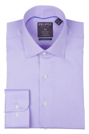 Proper Shirtings - Lavender - Dress Shirt - 100% Cotton - 100's 2-ply - Wrinkle Free - Contemporary Fit