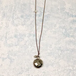 Pyrite and Diamond Pendant