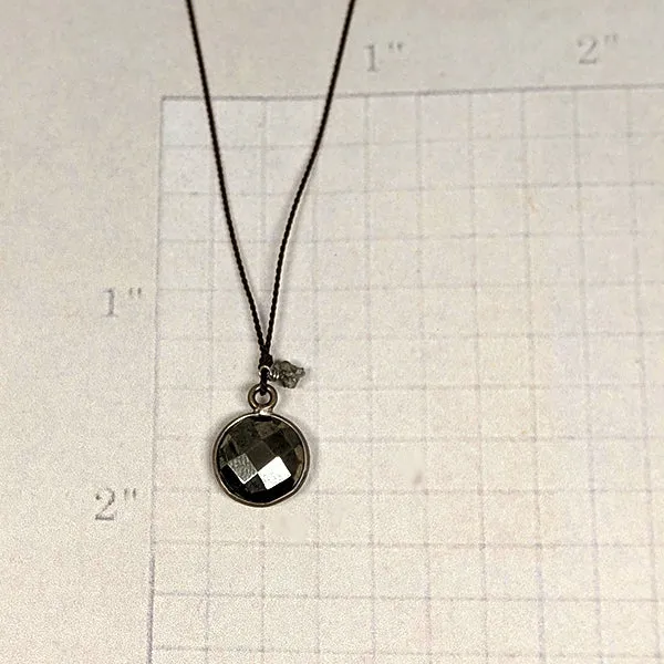 Pyrite and Diamond Pendant