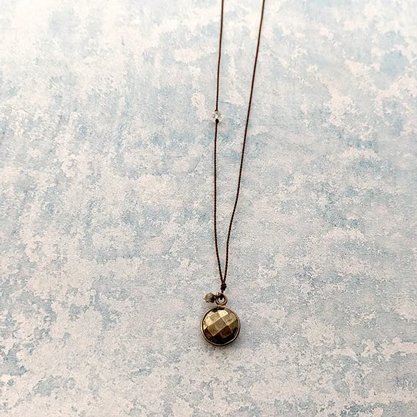 Pyrite and Diamond Pendant