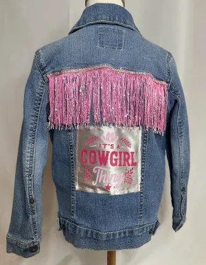"Its a cowgirl thing" Kids Denim Jacket
