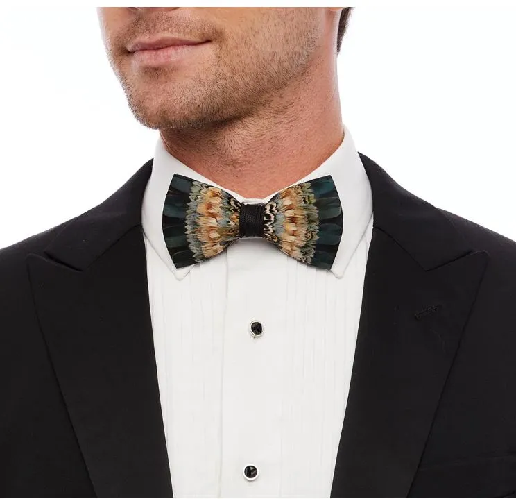 "Wallace" Feather Bow Tie
