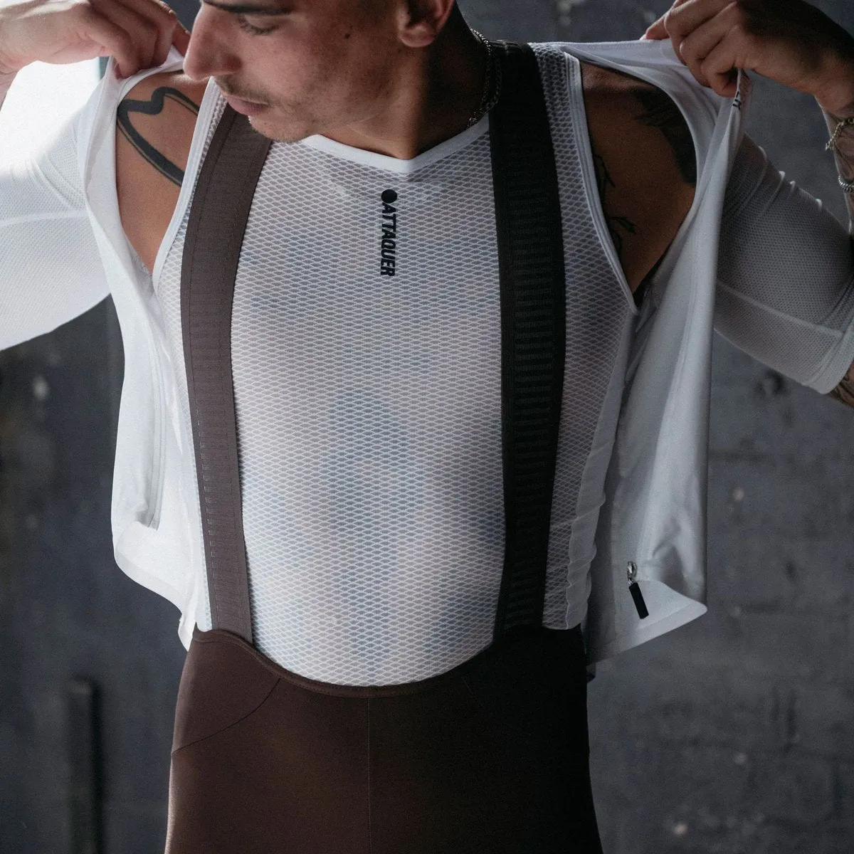 Race Bib Short 2.0 Cocoa/White Ref Logo