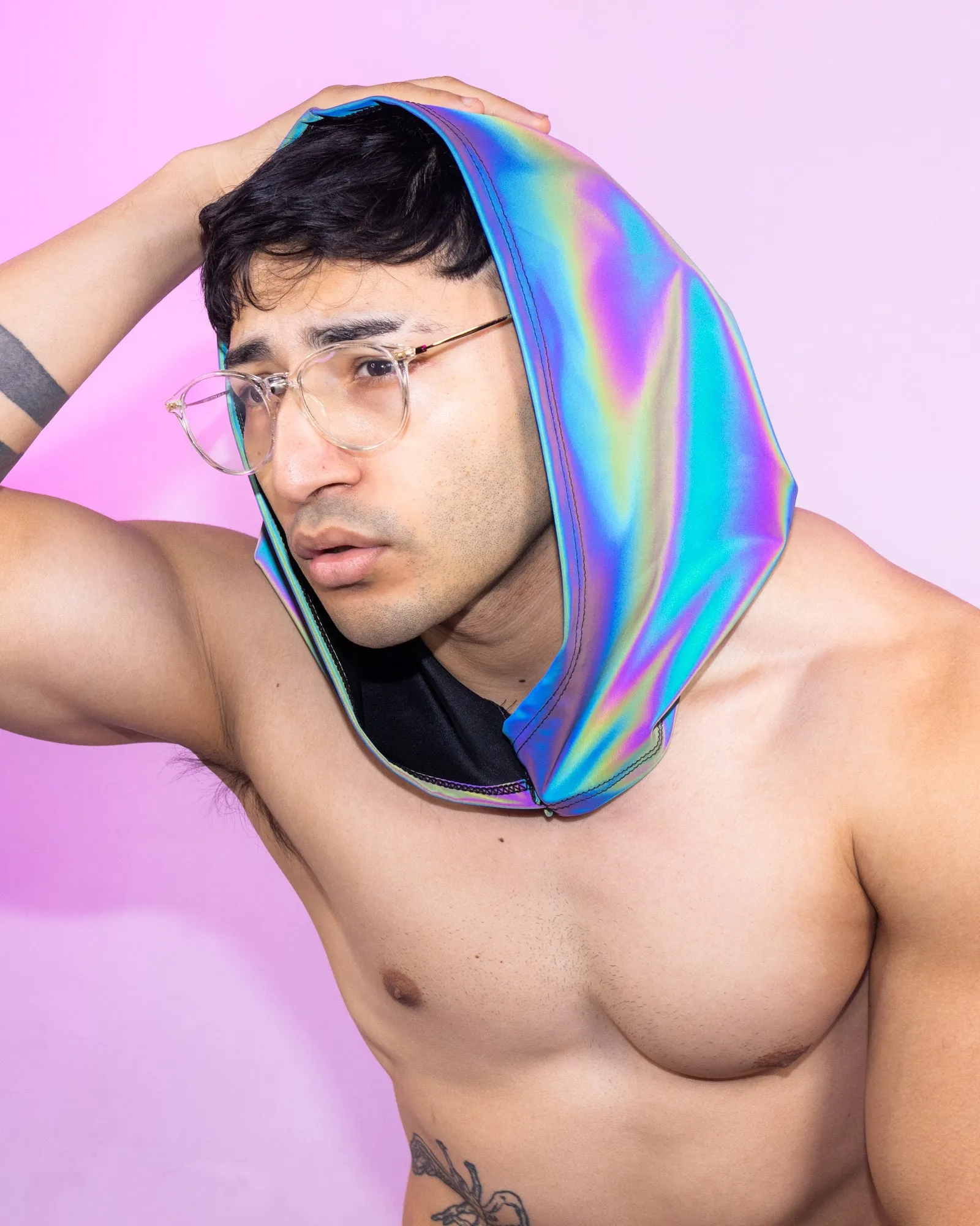 Rainbow Flash Reflective Hood