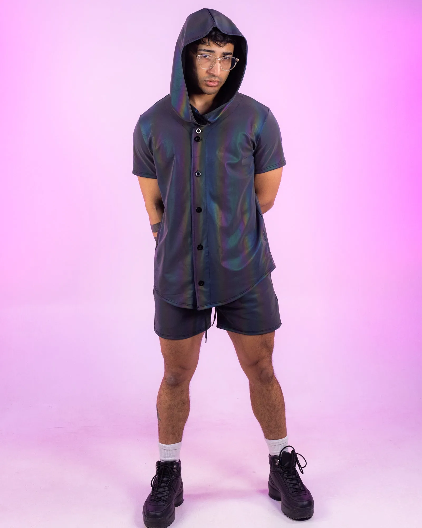 Rainbow Flash Reflective Hood