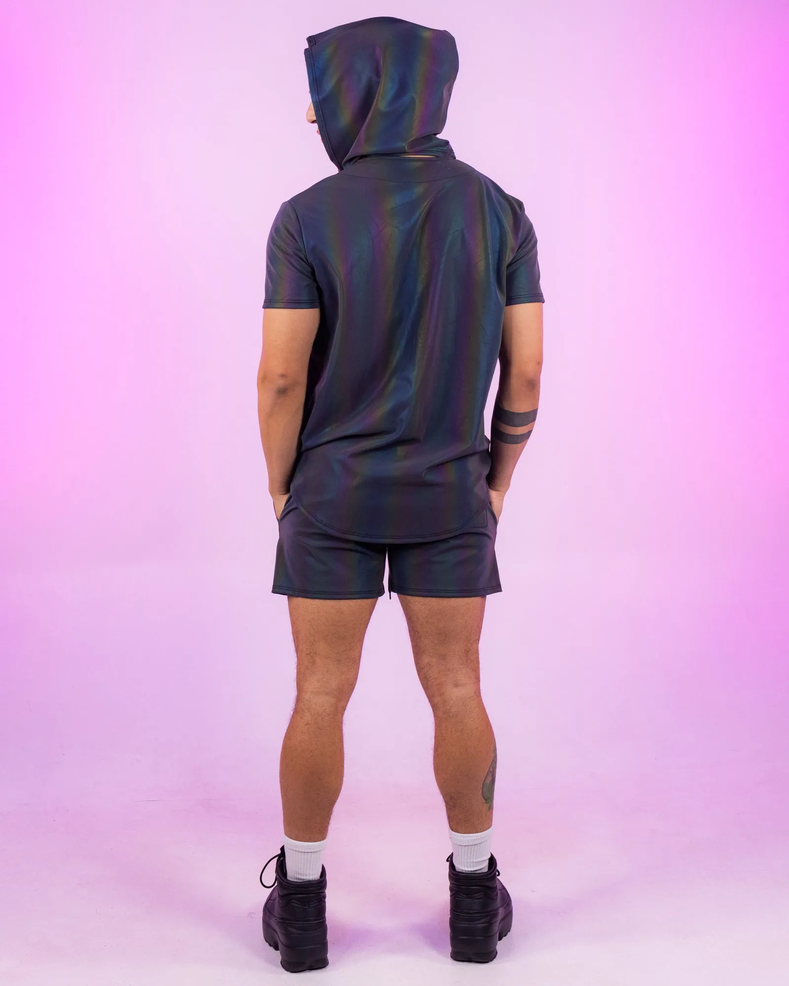 Rainbow Flash Reflective Hood
