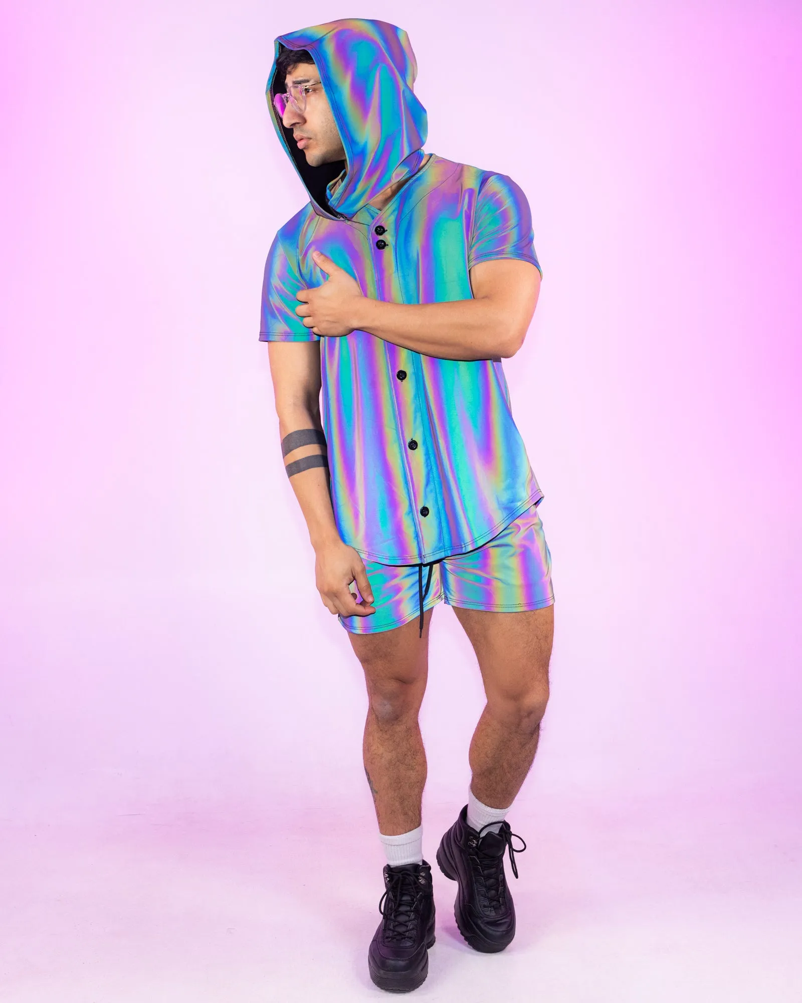 Rainbow Flash Reflective Hood