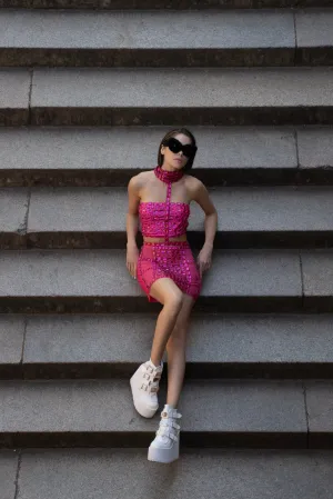 Reality Is Overrated Pink Top and Skirt Set