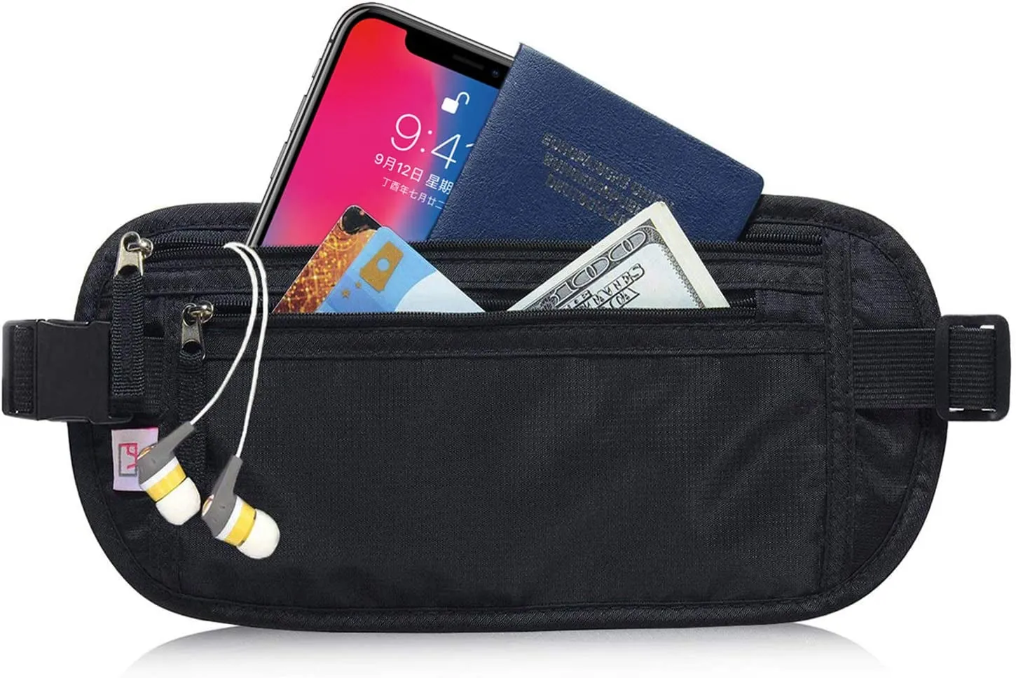 RFID Blocking Travel Wallet - Money Belt & Passport Holder