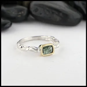 Rose Cut Green Tourmaline Ring