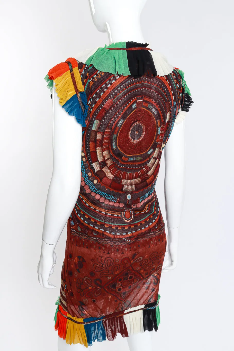 Ruffle Tribal Wrap Dress