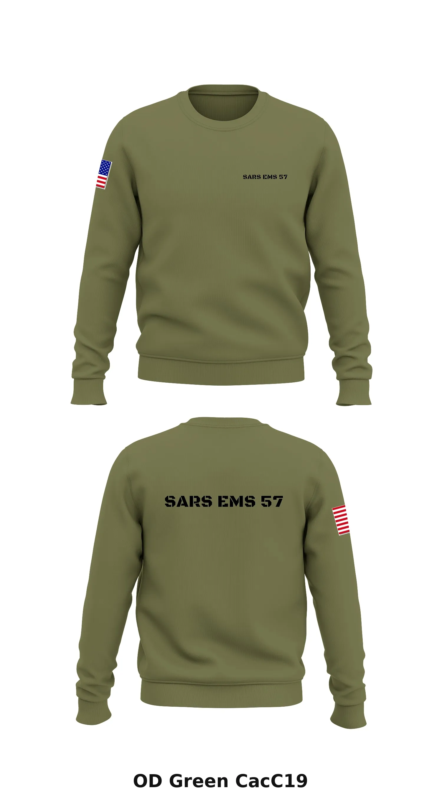SARS EMS 57 Store 1 Core Men's Crewneck Performance Sweatshirt - CacC19