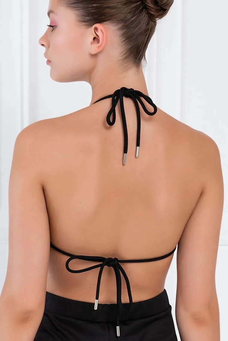Show Me Love Silver Strass Bra Top