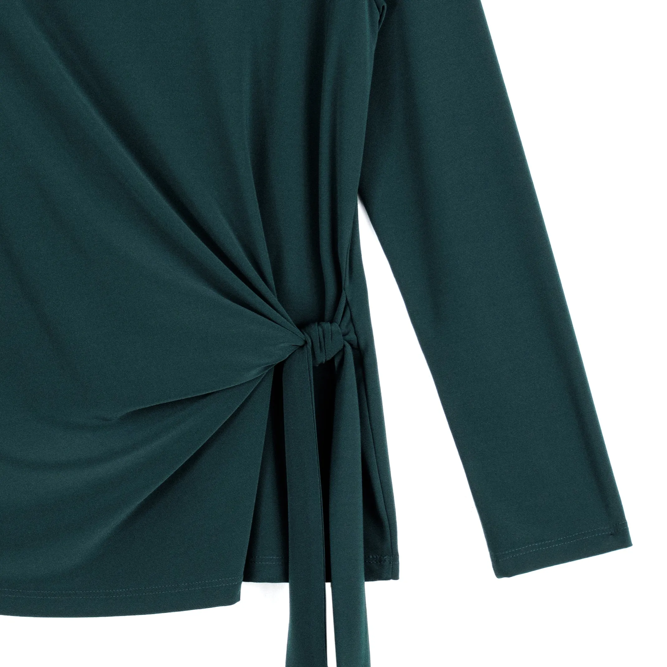 Side Tie Waist Top - Hunter Green - Final Sale!