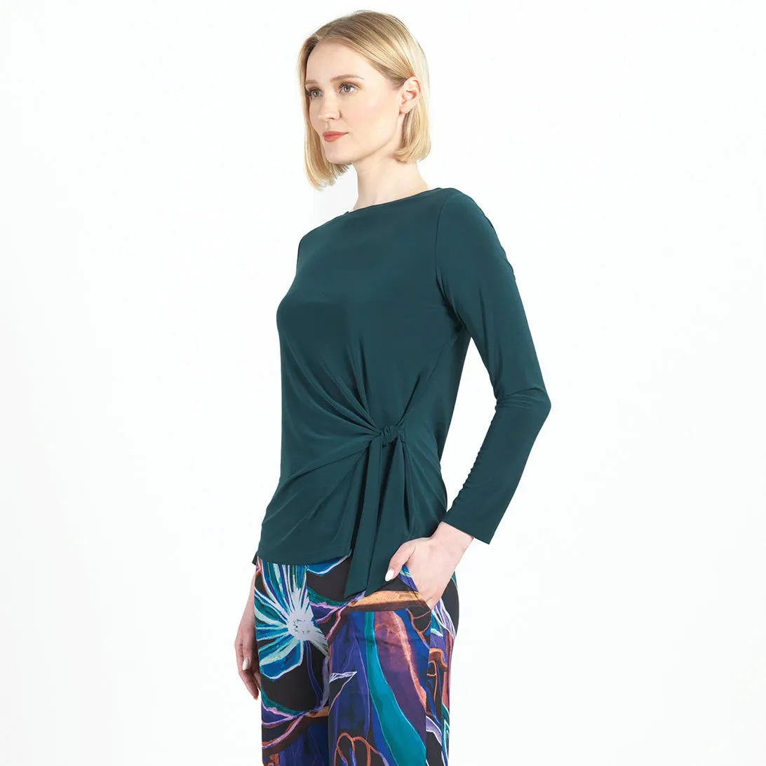 Side Tie Waist Top - Hunter Green - Final Sale!