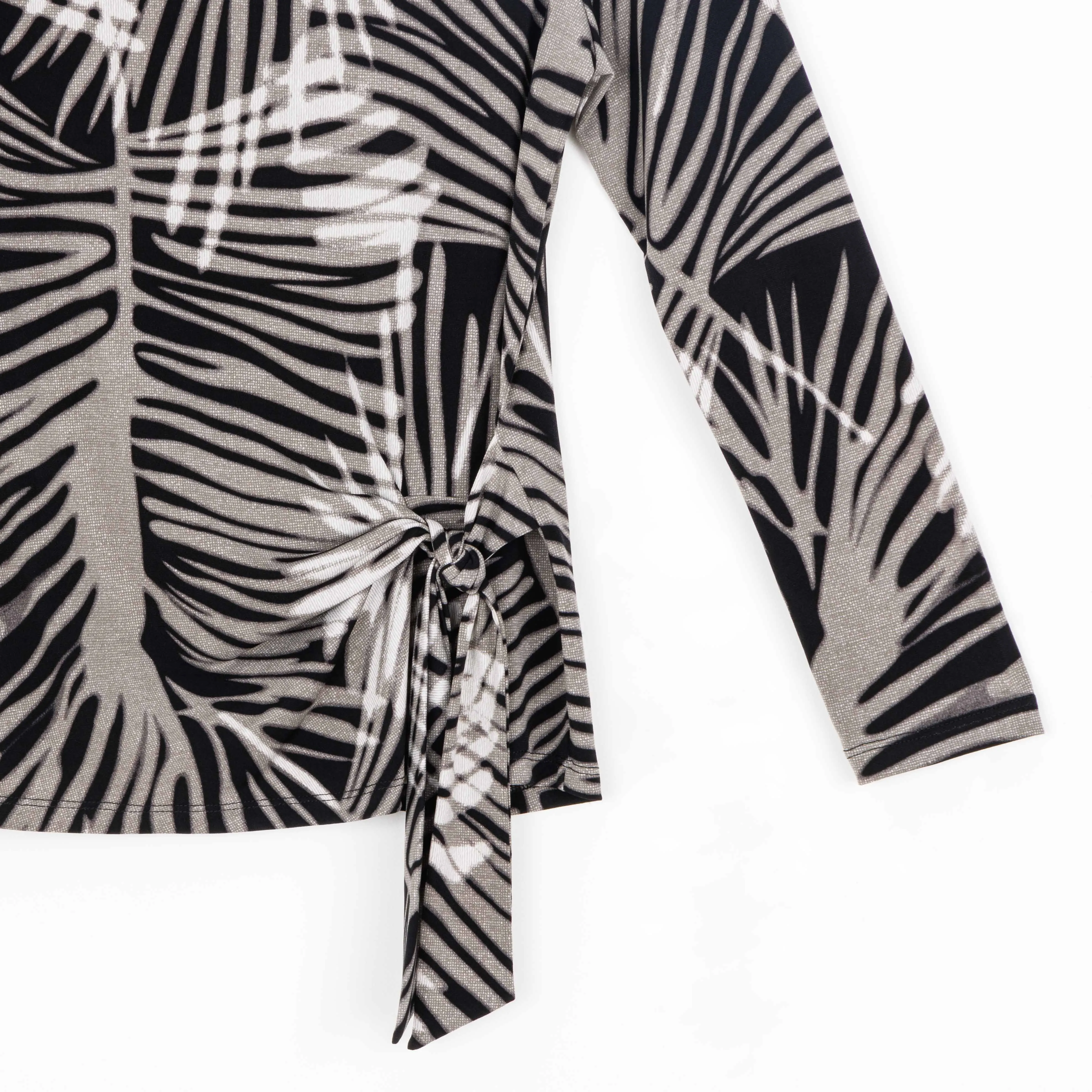 Side Tie Waist Top - Palm Leaves - Final Sale!