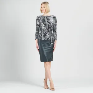 Side Tie Waist Top - Palm Leaves - Final Sale!