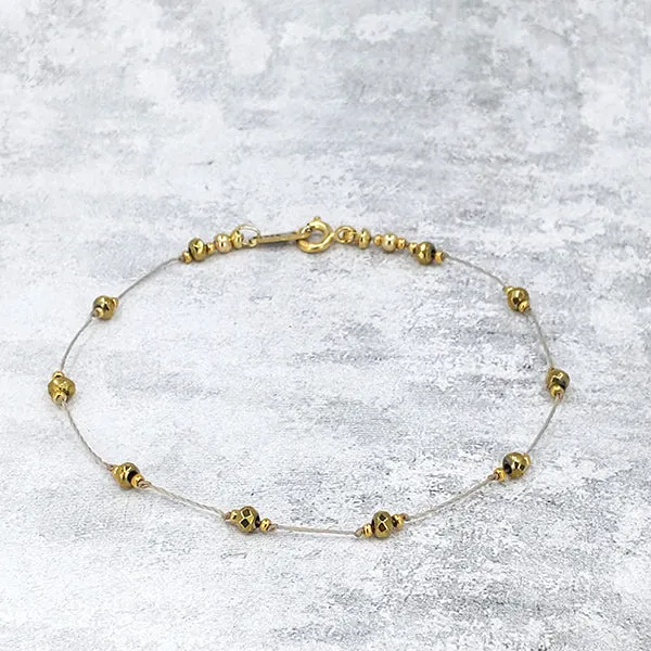 Simple Silk Bracelet Golden Pyrite