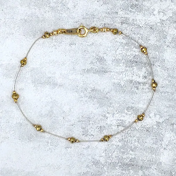Simple Silk Bracelet Golden Pyrite