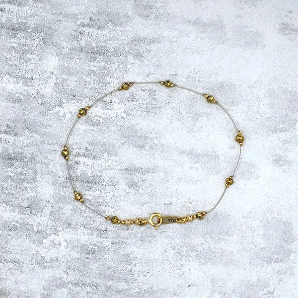 Simple Silk Bracelet Golden Pyrite