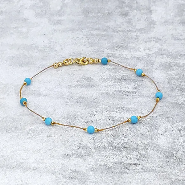 Simple Silk Bracelet Turquoise