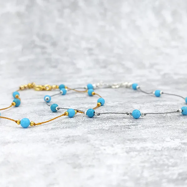 Simple Silk Bracelet Turquoise