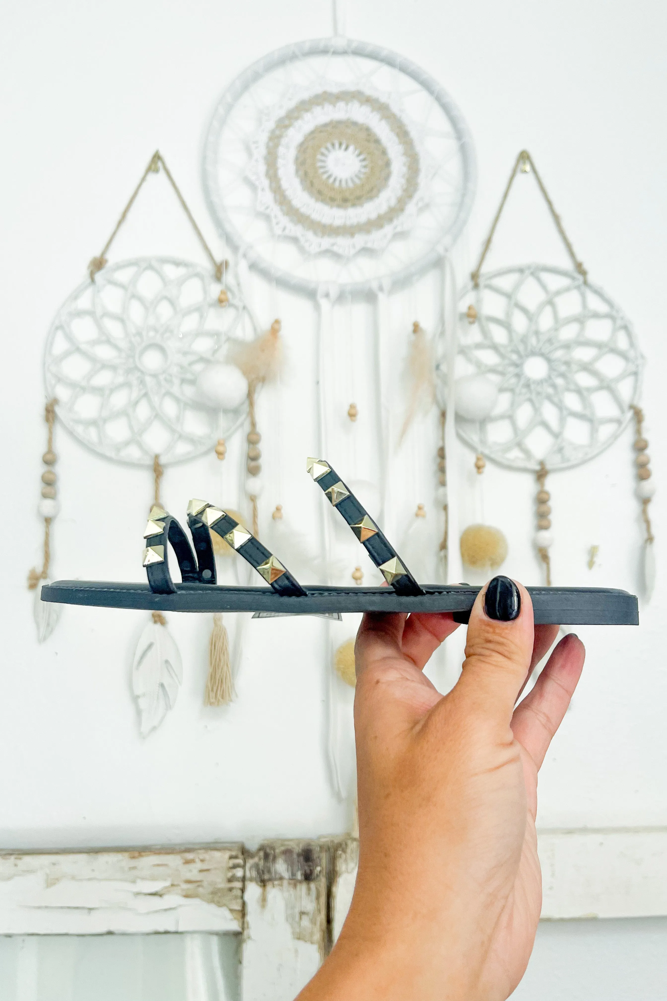 Size 6  // Black Studded Sandal