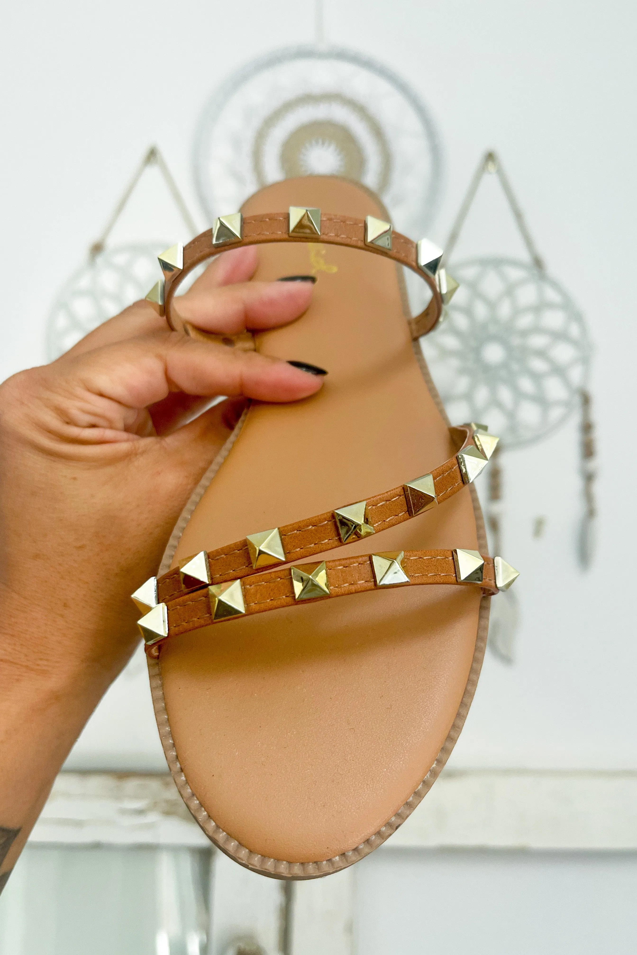 Size 7 // Tan Studded Sandal